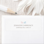 Pink Blue rocking horse Address Labels (Insitu)