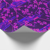 PINK BLUE SAKURA FLOWERS CADEAUPAPIER (Hoek)