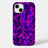 PINK BLUE SAKURA FLOWERS Case-Mate iPhone CASE (Achterkant)
