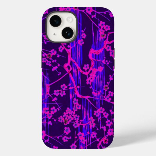 PINK BLUE SAKURA FLOWERS Case-Mate iPhone CASE (Achterkant)