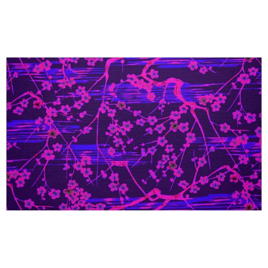 PINK BLUE SAKURA FLOWERS STOF (Fat Quarter)