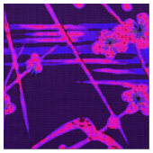 PINK BLUE SAKURA FLOWERS STOF (Close Up)
