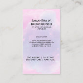 Pink Blue Shower Bubble Pet Groomer Cat Dog Visitekaartje (Achterkant)