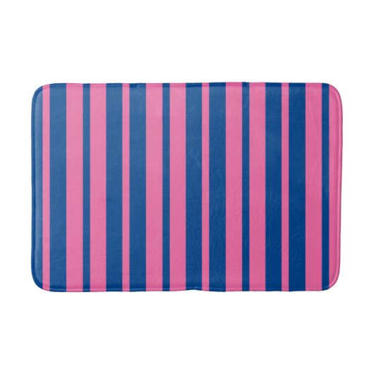 Pink Blue Stylish Stripes Pattern Design  Badmat (Voorkant)