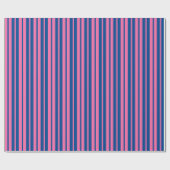 Pink Blue Stylish Stripes Pattern Design  Cadeaupapier (Vlak)