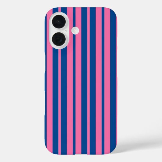 Pink Blue Stylish Stripes Pattern Design  Case-Mate iPhone Case (Achterkant)