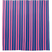 Pink Blue Stylish Stripes Pattern Design  Douchegordijn (Voorkant)