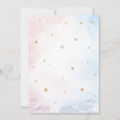 Pink Blue Twinkle Little Star Gender Reveal Kaart (Achterkant)