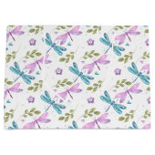 PINK & BLUE WATERVERF DRAGONFLIES GROOT CADEAUZAKJE (Voorkant)