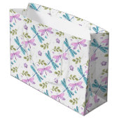 PINK & BLUE WATERVERF DRAGONFLIES GROOT CADEAUZAKJE (Achterkant Gekanteld)