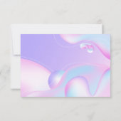 PINK & Blue Waterverf Holographic Design Beauty Bedankkaart (Achterkant)