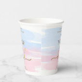 Pink Blue Waterverf Team Girl Team Boy Papieren Bekers (Rechts)