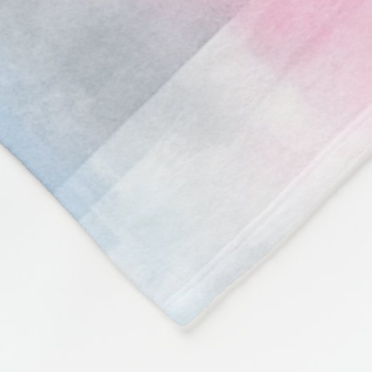 Pink Blue White Plaid Stripes Fleece Deken (Hoek)