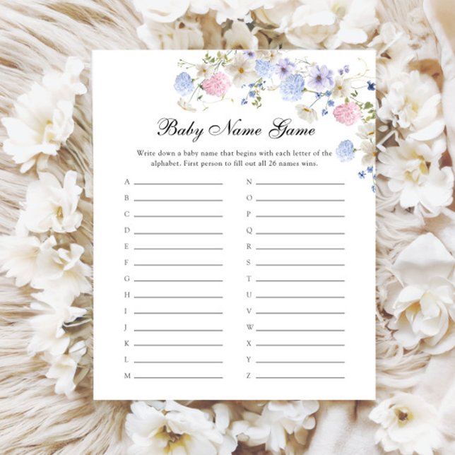 Pink Blue Wildflower Geslacht Onthullen Baby Naam  (Creator heeft geüpload)