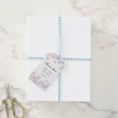 Pink & Blue Wildflower Geslacht Reveal Dank u Cadeaulabel (Met Touw)