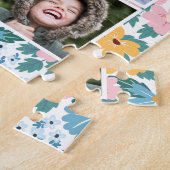 Pink Blue Yellow Floral Foto Collage Legpuzzel (Zijkant)