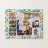 Pink Blue Yellow Floral Foto Collage Legpuzzel (Horizontaal)