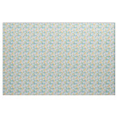 Pink Blue Yellow Flowers Floral Pattern Stof (Yard (91,4 cm))