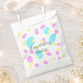 Pink blue yellowhappy birthday kids shapes abstrac bedankzakje (Geknipt)