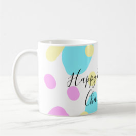 Pink blue yellowhappy birthday kids shapes abstrac koffiemok