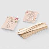 Pink Blush Blooming Floral Wedding Programme Pink Handwaaier (Niet-gemonteerd)
