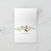 Pink Blush Blooms baby shower Dank u kaart (Binnen)