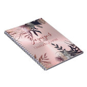 Pink Blush Botanical Personalized Gratitude Notitieboek (Rechterzijde)