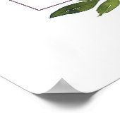 PINK BLUSH BURGUNDY FLORAL COUPLY SHOWER WELCOME POSTER (Hoek)