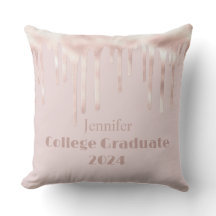 Pink Blush College Afstuderen glitter Sierkussen