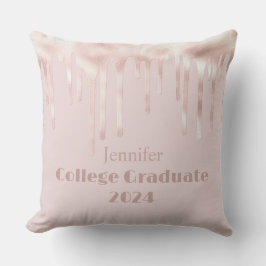 Pink Blush College Afstuderen glitter Sierkussen