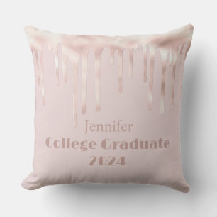 Pink Blush College Afstuderen glitter Sierkussen