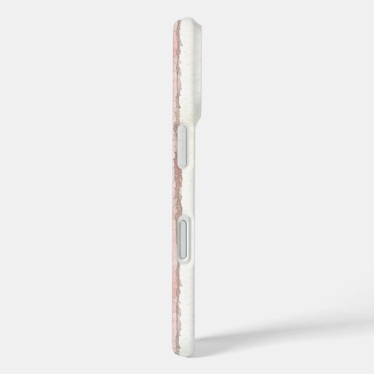 Pink Blush Cream Stripes Orchid Flowers Case-Mate iPhone Case (Achterkant / Rechts)