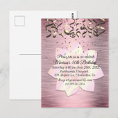 Pink Blush Elegant Lotus Flower Birthday Briefkaart (Voorkant / Achterkant)