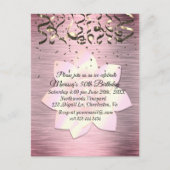 Pink Blush Elegant Lotus Flower Birthday Briefkaart (Voorkant)