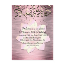 Pink Blush Elegant Lotus Flower Birthday