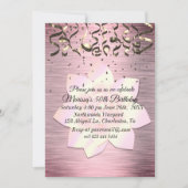 Pink Blush Elegant Lotus Flower Birthday Kaart (Voorkant)