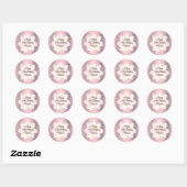 Pink Blush Elegant Lotus Flower Birthday Ronde Sticker (Vel)