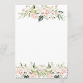 Pink Blush Eucalyptus Floral Wedding Kaart (Achterkant)
