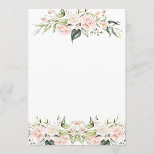 Pink Blush Eucalyptus Floral Wedding Kaart (Achterkant)
