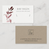 PINK BLUSH FAUNA WATERVERF BRACELET WEERGAVE LOGO VISITEKAARTJE (Voorkant / Achterkant)