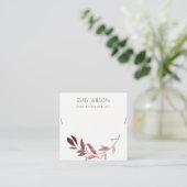 PINK BLUSH FAUNA WATERVERF KETTING DISPLAY LOGO VIERKANTE VISITEKAARTJE (Staand voorkant)