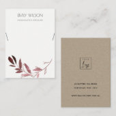 PINK BLUSH FAUNA WATERVERF KETTING DISPLAY LOGO VISITEKAARTJE (Voorkant / Achterkant)