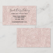 Pink Blush Faux Glitter Sparkle Visitekaartje (Voorkant / Achterkant)