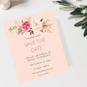 Pink Blush Floral budgetteren Opslaan Datum roze Flyer