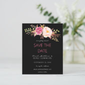 Pink Blush Floral budgetteren Opslaan Datum - zwar (Staand voorkant)