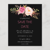 Pink Blush Floral budgetteren Opslaan Datum - zwar (Voorkant)