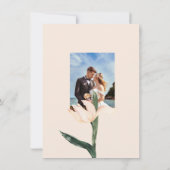 Pink blush floral Circle RSVP Card Kaart (Achterkant)