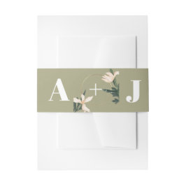 Pink blush floral Circle save the date card Uitnodigingen Wikkel