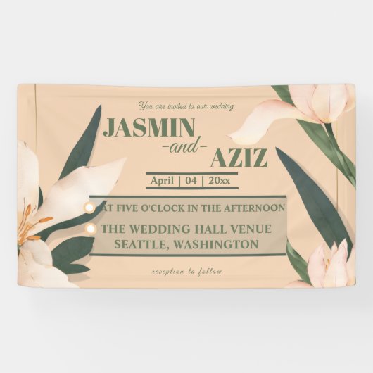 Pink blush floral Circle Spandoek (Horizontaal)