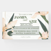 Pink blush floral Circle Spandoek (Horizontaal)